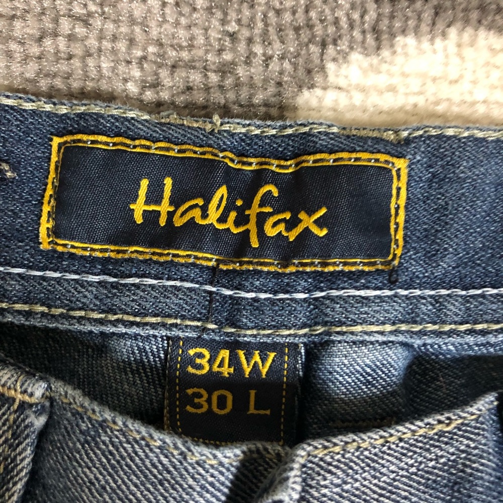 Halifax Jeans Mens 34 Denim Bootcut Casual Blue - Picture 6 of 7